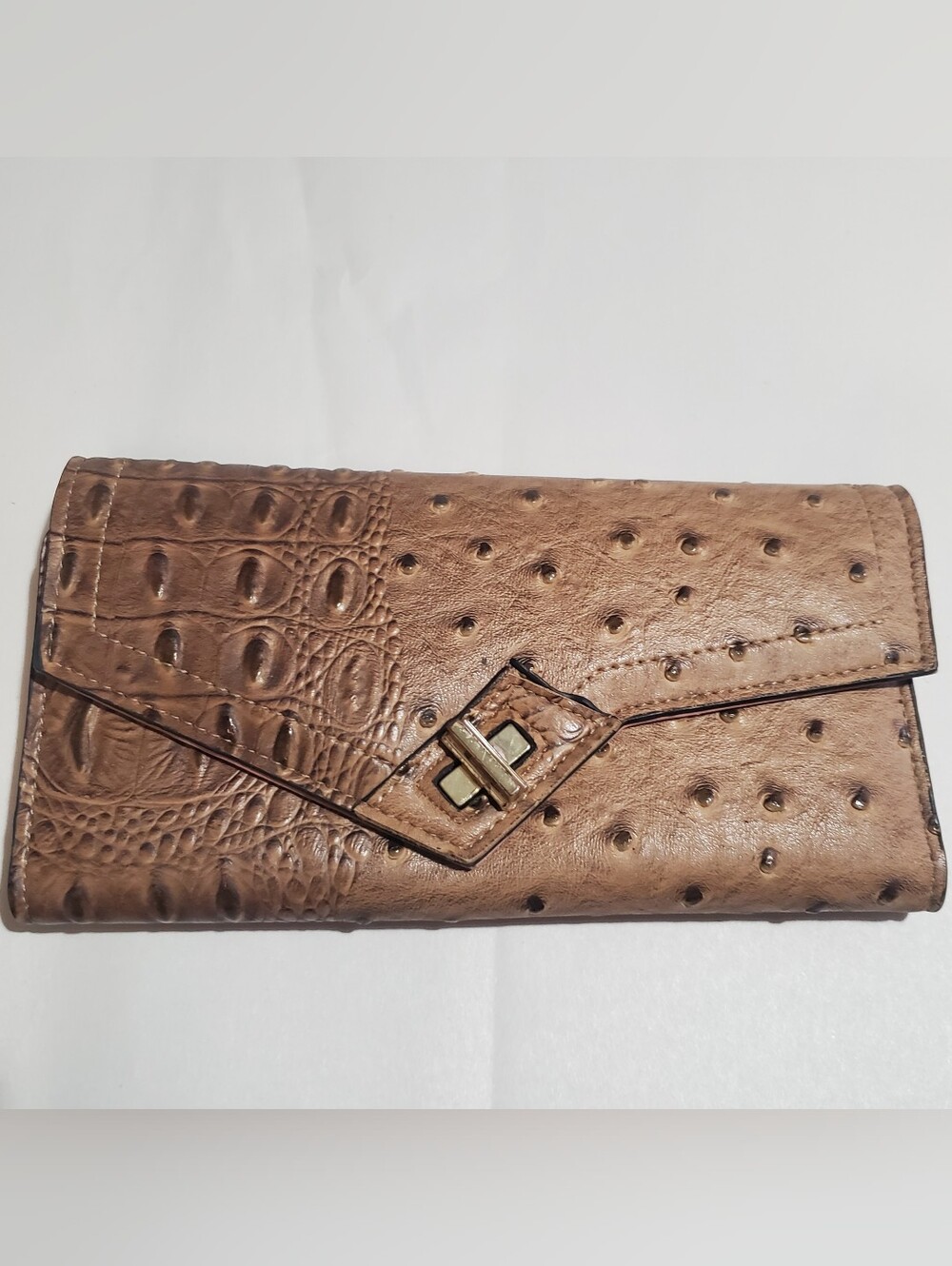 OSTRITCH WALLET . BROWN  Card Holder